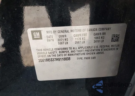 2017 Cadillac Xts Luxury from USA, damaged, VIN 2G61M5S37H9118838